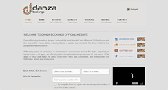 Desktop Screenshot of danza-bookings.com