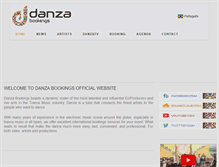 Tablet Screenshot of danza-bookings.com